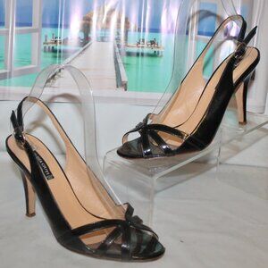 Gorgeous Claudia Ciuti Italy Leather Open Toe Slingback Sandals Shoes Heels